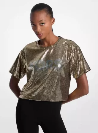 KORS Pailletten-Boxy-T-Shirt