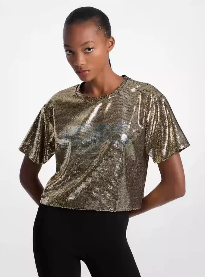 KORS Pailletten-Boxy-T-Shirt KORS Pailletten-Boxy-T-Shirt