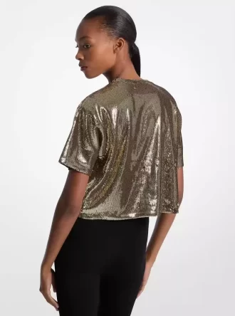 KORS Pailletten-Boxy-T-Shirt