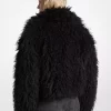 Kurze Kunstpelzjacke