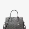 Laila Medium Schultertasche aus poliertem Leder mit Logoprägung Laila Medium Schultertasche aus poliertem Leder mit Logoprägung