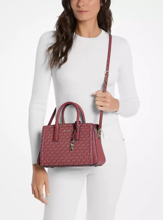 Laila Small Signature Logo Satchel Laila Small Signature Logo Satchel