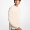 Langarm-T-Shirt aus Leinen- und Baumwolljersey