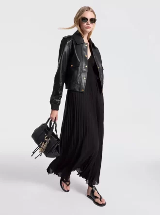 Leder-Blousonjacke