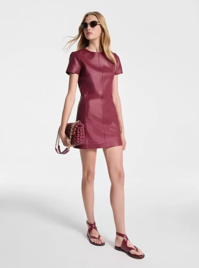 Leder-Minikleid Leder-Minikleid