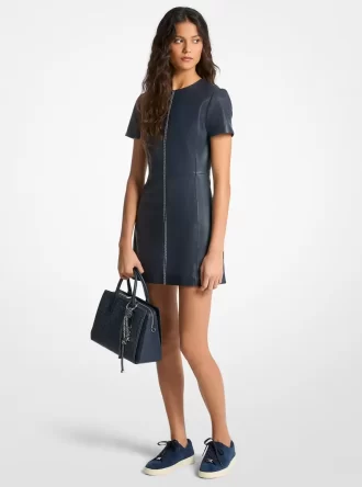 Leder-Minikleid