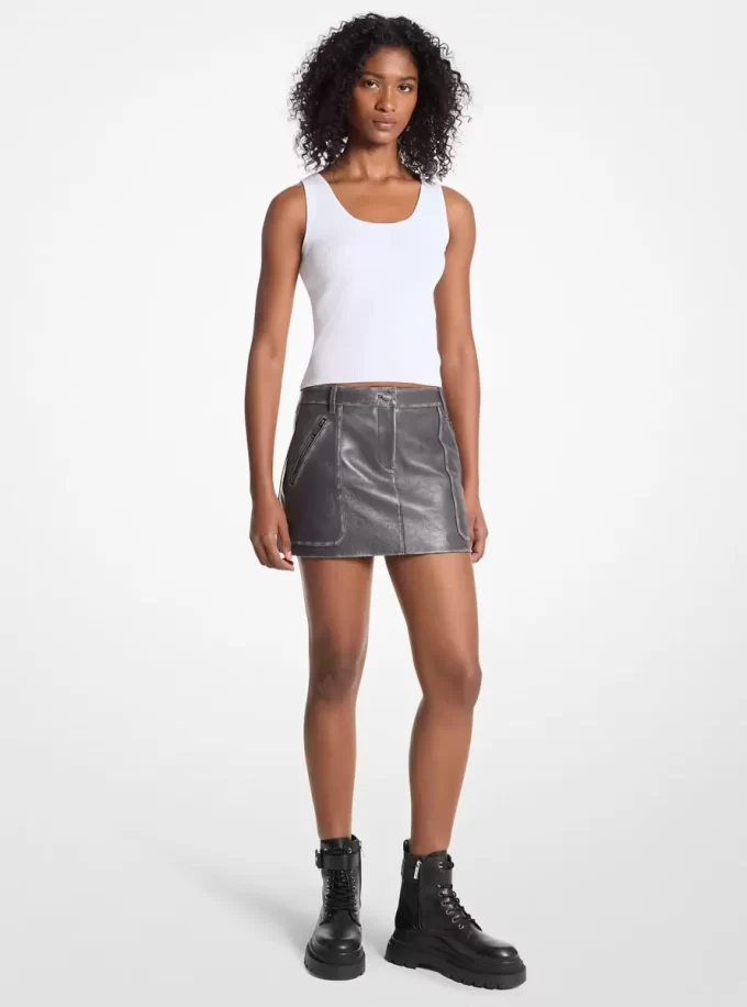 Leder-Minirock Leder-Minirock
