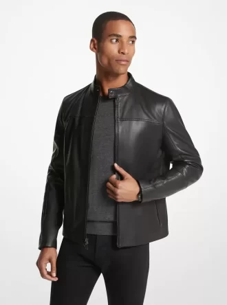Leder-Rennjacke