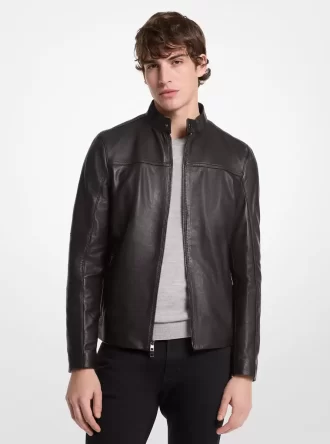 Leder-Rennjacke