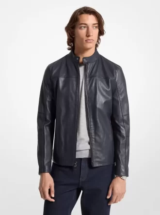 Leder-Rennjacke