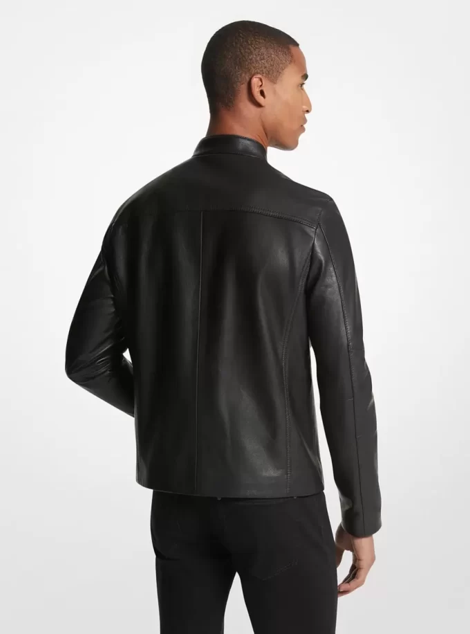Leder-Rennjacke