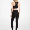 Leggings aus Stretch-Strick mit Logo-Band und hohem Bund