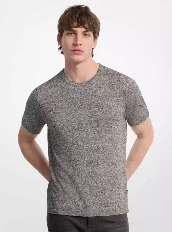 Leinen- und Baumwoll-T-Shirt Leinen- und Baumwoll-T-Shirt