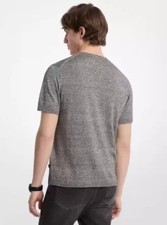 Leinen- und Baumwoll-T-Shirt