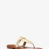 Lena Metallic-Leder-T-Riemen-Sandale Lena Metallic-Leder-T-Riemen-Sandale