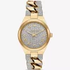 Lennox Pavé Goldfarbene Gliederarmbanduhr