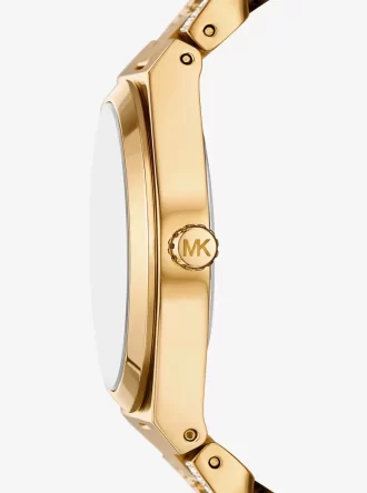 Lennox Pavé Goldfarbene Gliederarmbanduhr