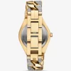 Lennox Pavé Goldfarbene Gliederarmbanduhr