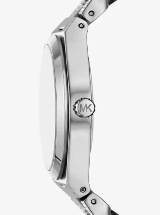 Lennox Pavé Silberfarbene Gliederarmbanduhr