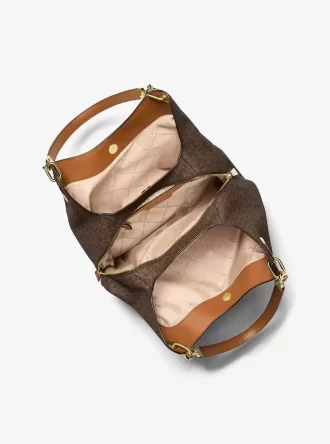 Lillie Große Schultertasche mit charakteristischem Logo