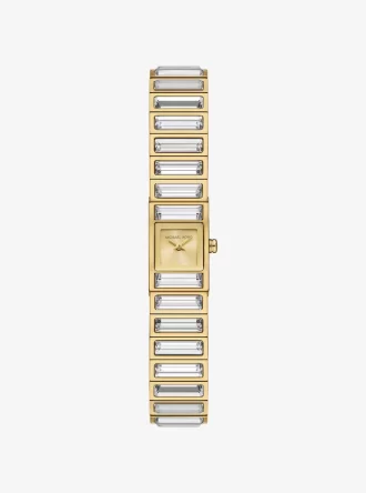 Limitierte Auflage Mini Darrington Pavé Lünette Goldfarbene Uhr