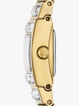 Limitierte Auflage Mini Darrington Pavé Lünette Goldfarbene Uhr