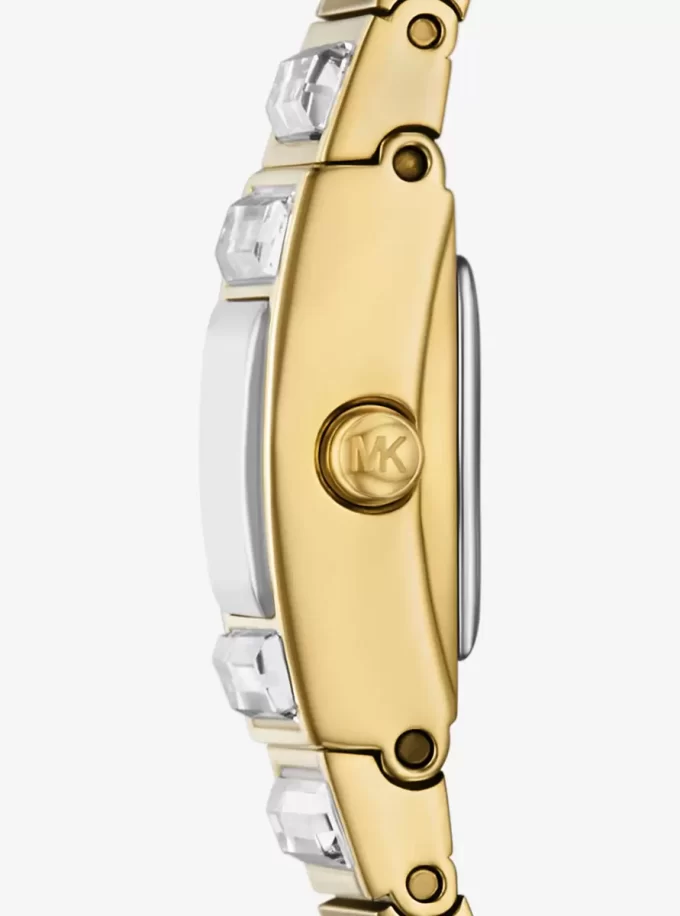 Limitierte Auflage Mini Darrington Pavé Lünette Goldfarbene Uhr