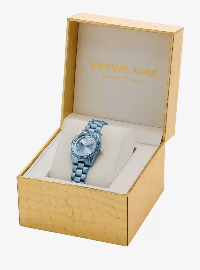 Limitierte Petite Lexington Uhr in Blau