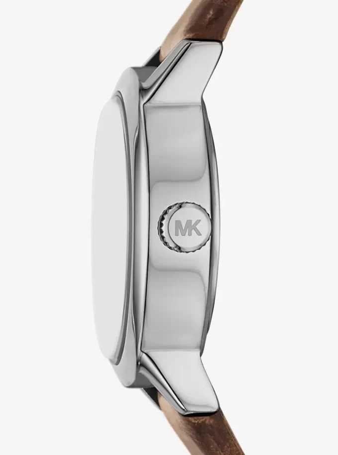 Limitierte Petite Maude Uhr in Silberoptik und mit Krokodilprägung Limitierte Petite Maude Uhr in Silberoptik und mit Krokodilprägung
