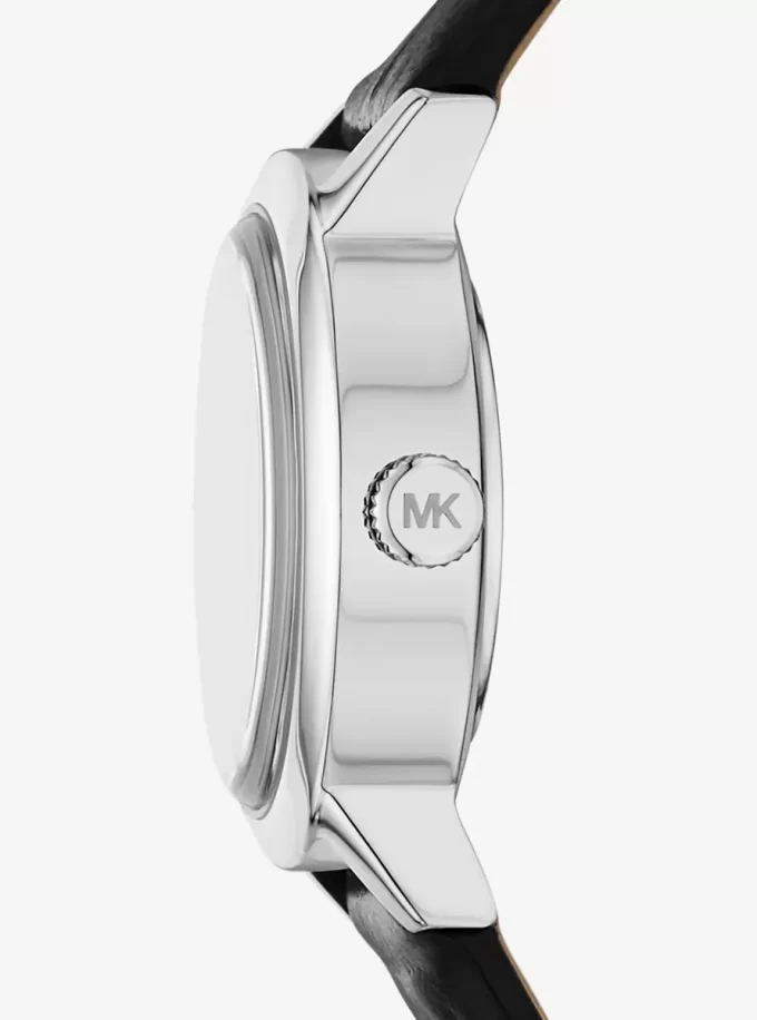 Limitierte Petite Maude Uhr in Silberoptik und mit Krokodilprägung Limitierte Petite Maude Uhr in Silberoptik und mit Krokodilprägung