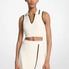 Logo-Jacquard-Strick-Tech-Crop-Top