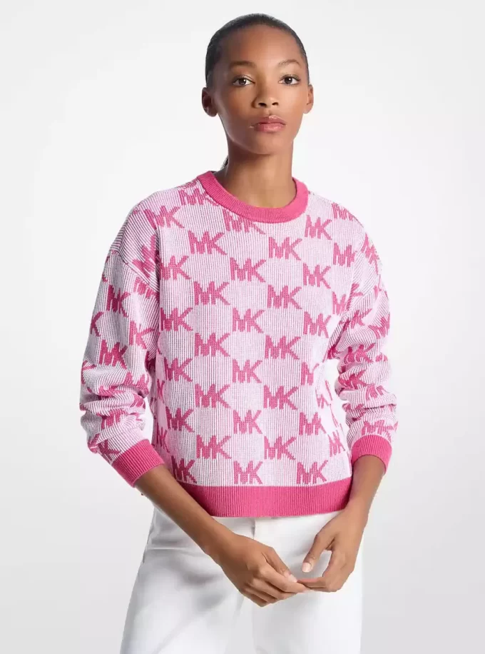 Logo-Jacquard-Strickpullover Logo-Jacquard-Strickpullover