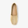 Lynne Plateau-Espadrilles aus geknacktem Metallic-Leder