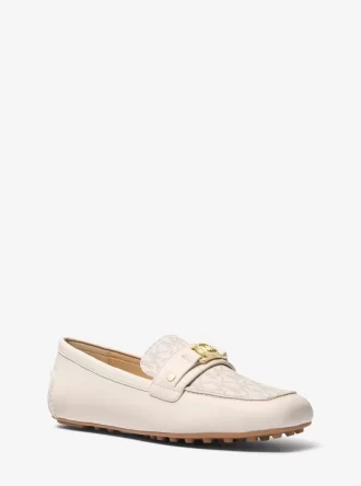 Mandy Leder- und Logo-Mokassin-Loafer