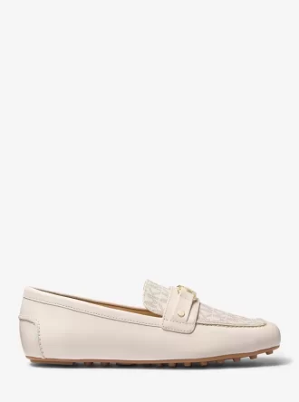 Mandy Leder- und Logo-Mokassin-Loafer