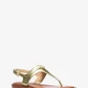 Mandy Metallic-Leder-T-Riemen-Sandale Mandy Metallic-Leder-T-Riemen-Sandale