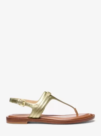 Mandy Metallic-Leder-T-Riemen-Sandale Mandy Metallic-Leder-T-Riemen-Sandale