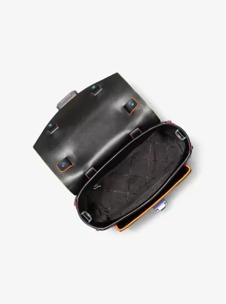 Manhattan Medium Contrast-Trim Ledertasche