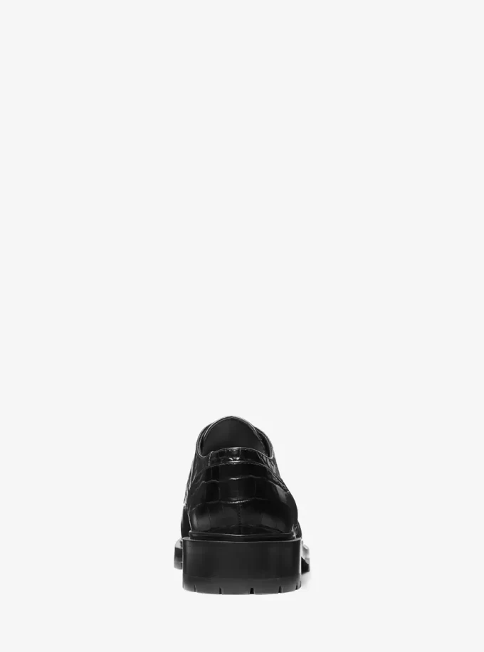 Marte Oxford-Schuhe aus Leder mit Krokodilprägung Marte Oxford-Schuhe aus Leder mit Krokodilprägung