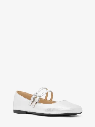 Matilda Mary Jane aus geknacktem Metallic-Leder