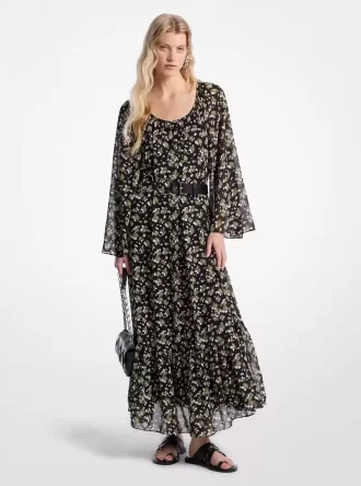 Maxikleid aus geblümtem Georgette