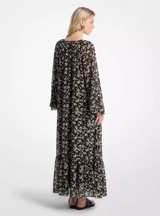 Maxikleid aus geblümtem Georgette