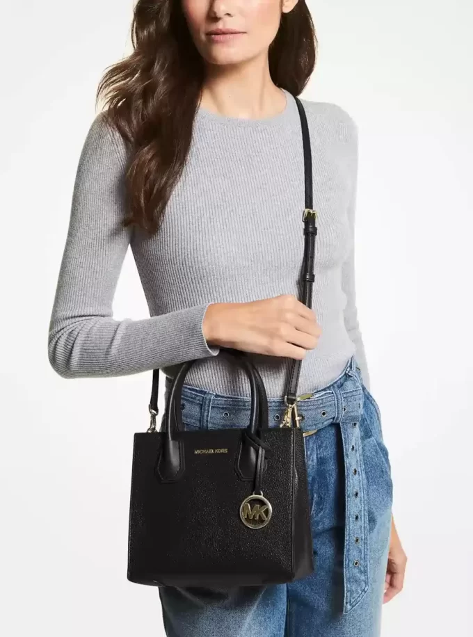 Mercer Medium Crossbody-Tasche aus genarbtem Leder Mercer Medium Crossbody-Tasche aus genarbtem Leder