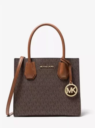Mercer Medium Logo und Leder Akkordeon-Umhängetasche