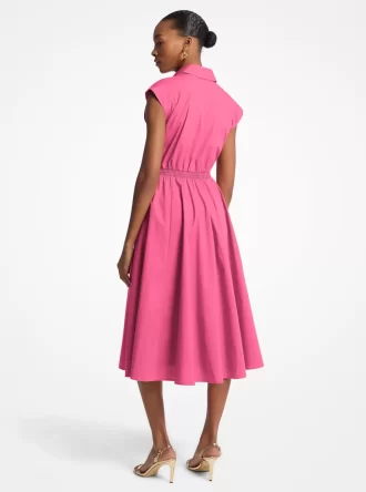 Midikleid aus Stretch-Baumwollpopeline