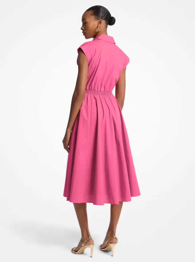 Midikleid aus Stretch-Baumwollpopeline Midikleid aus Stretch-Baumwollpopeline