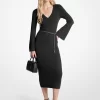 Midikleid aus Wollmischung mit Gürtel Midikleid aus Wollmischung mit Gürtel