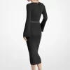 Midikleid aus Wollmischung mit Gürtel Midikleid aus Wollmischung mit Gürtel