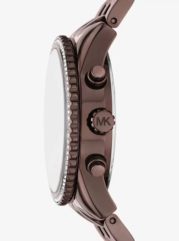 Mini Bryant Pavé Braun-Ton Uhr Mini Bryant Pavé Braun-Ton Uhr
