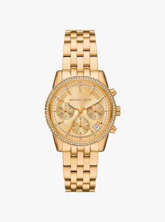 Mini Bryant Pavé Goldfarbene Uhr
